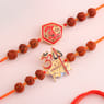 Om Rudraksha Spiritual Rakhi Duo