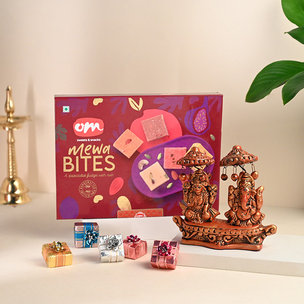 Buy Om Sweets Mewa Bites With Lakshmi Ganesha Idols Online