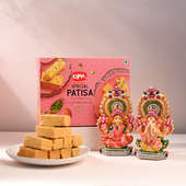 Buy Om Sweets Patisa With Laxmi Ganesha Idols Online