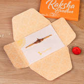 Om Turtle Beads Rakhi in Open Packaging
