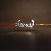 Front View of One 925 Sterling Silver Bro Rakhi