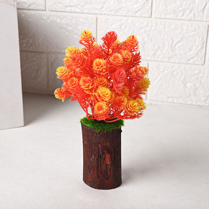 Buy Orange Leafy Showpiece Plant