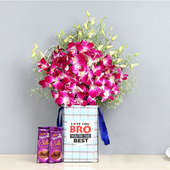 Orchids and Chocolates Combo for Brother