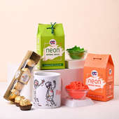 Organic Gulaal Themed Mug N Ferrero Rocher Gift Hamper for Holi