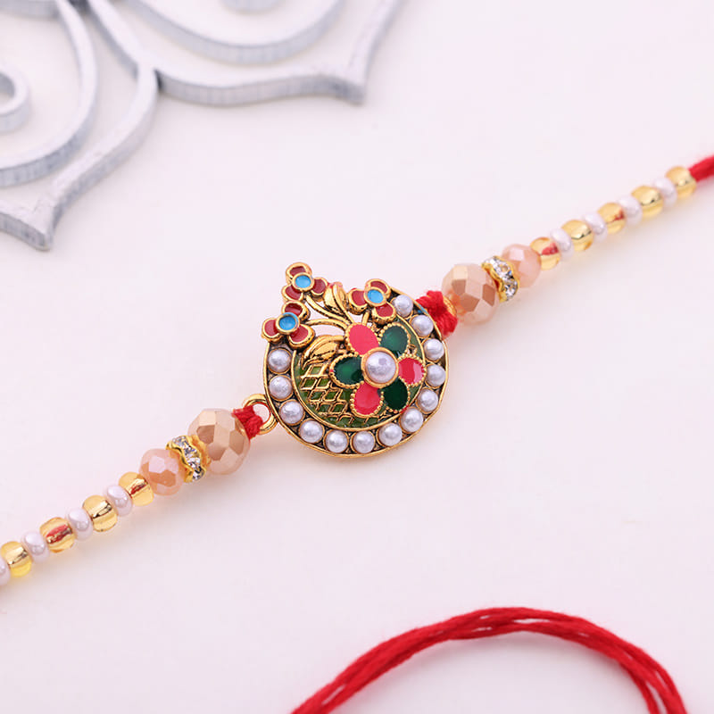 Meenakari Rakhi for Brother Online