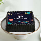 Out Of Space First Bday Poster Cake