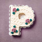 Alphabet P Designer Cake