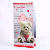 Sweet Teddy Valentine Archies Card