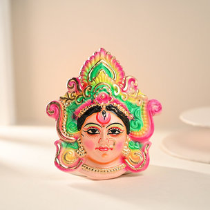 Painted Maa Durga Wall Hanging Mask For Navratri Gifts