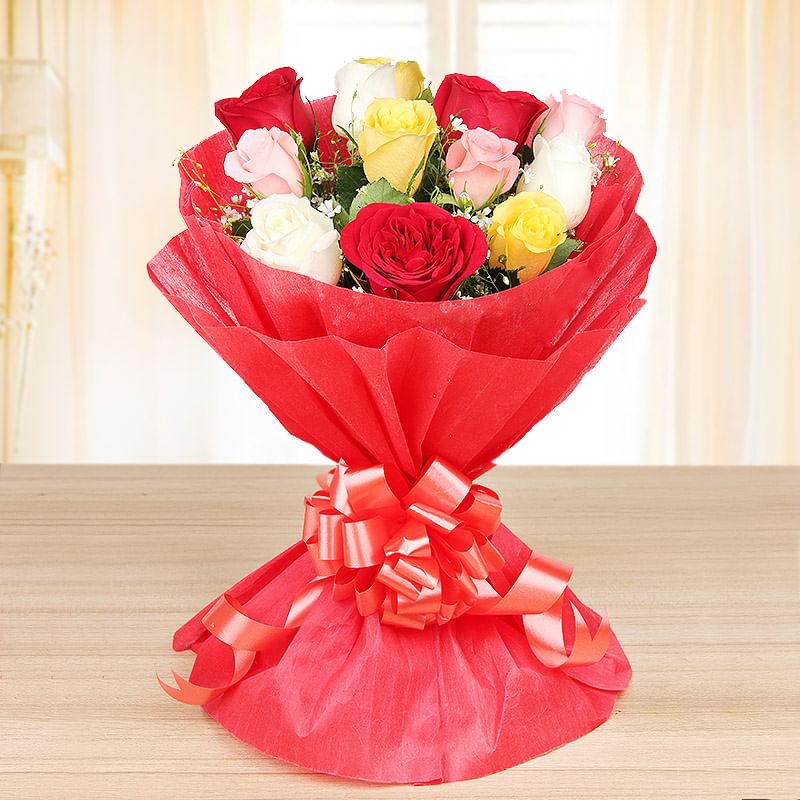Bunch of mixed roses - A gift of Paired Perfections
