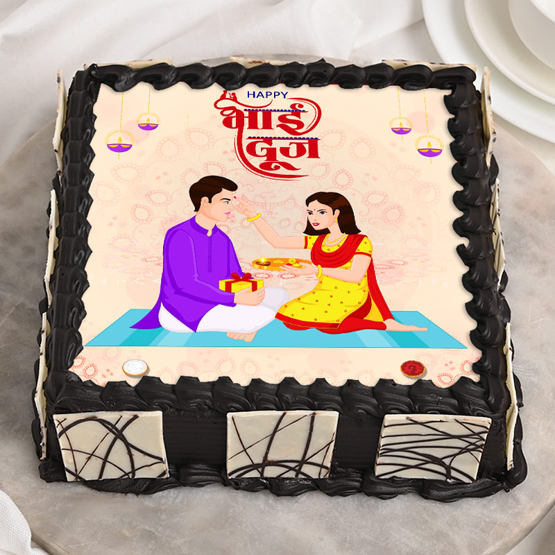 Palatable Bhai Dooj Cake - Bhai Dooj Gifts