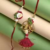 Buy Lumba Rakhi for Bhaiya Bhabhi Online - Panchi Rakhi N Lumba Rakhi Combo