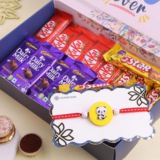 Panda Kids Rakhi N Chocolates Combo