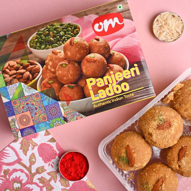 Send Panjeeri Ladoo With Healthy Mix N Good Luck Rakhi - Rakhi Sets for Brother
