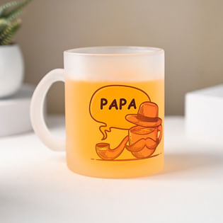 Papa Print Frosted Beer Mug