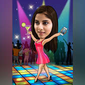 Party Girl Caricature