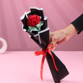 Passionate Crochet Red Rose