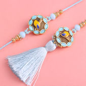 Pastel Festive Rakhi Set For Bhaiya Bhabhi