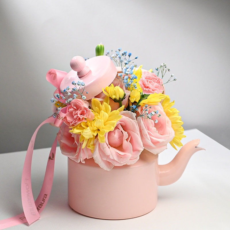 Pastel Floral Elegance In Full Bloom