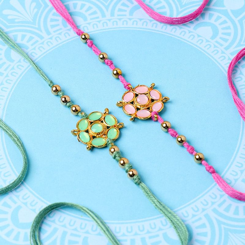 Vibrant Dual Rakhi Set 
