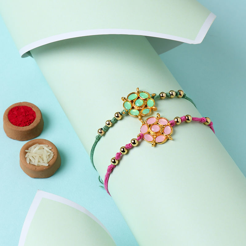 Vibrant Dual Rakhi Set 