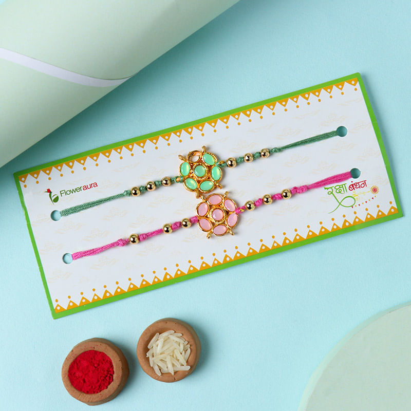 Vibrant Dual Rakhi Set 