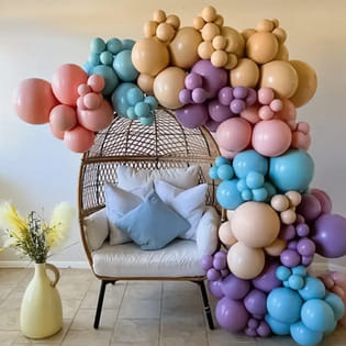 Pastel Hues Balloon Arch