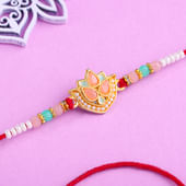 Pastel Lotus Charm Rakhi