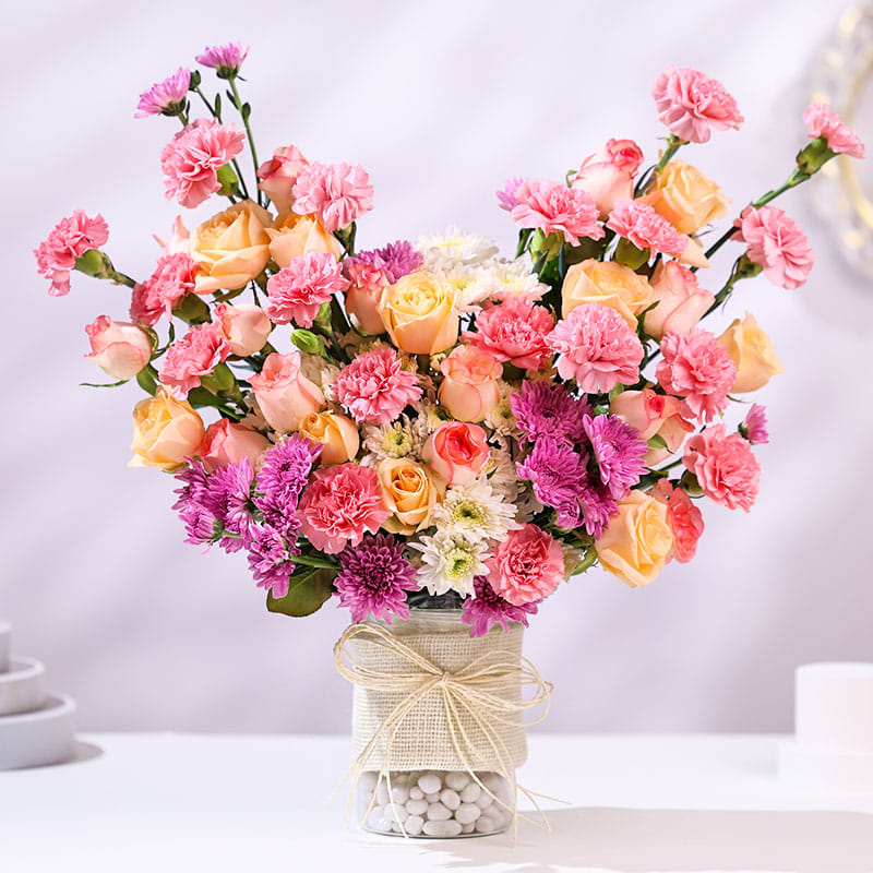 Pastel Petal Vase