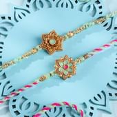 Pastel Petals Rakhi Duo