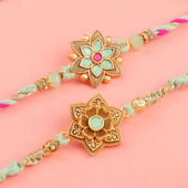Pastel Petals Rakhi Duo