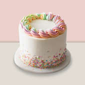 Pastel Rainbow Swirl Cake
