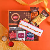 Send Mauli Rakhi For Brother Online With Chocolates, Dry Fruits, Sweets Combo