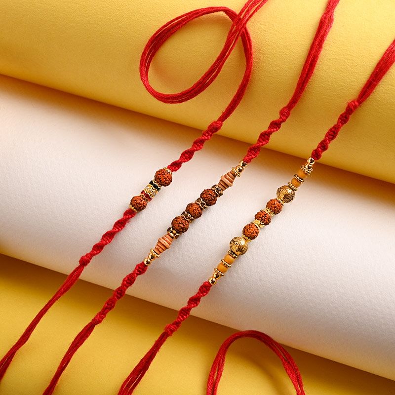 Buy Rudraksh Rakhi Set Online - Send Rakhi to USA