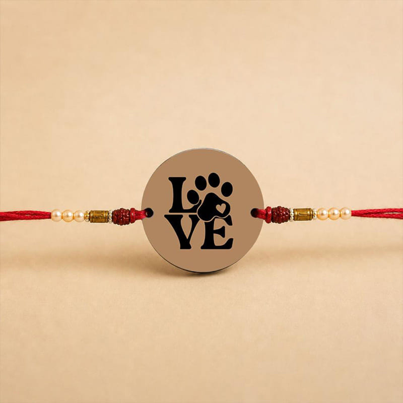 Paw Love Theme MDF Magnet Rakhi