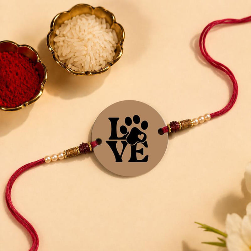Paw Love Theme MDF Magnet Rakhi