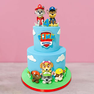 Paw Patrol Pup Fondant Cartoon Cake
