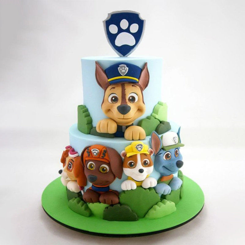 Paw Patrol Two Tier Fondant Cake