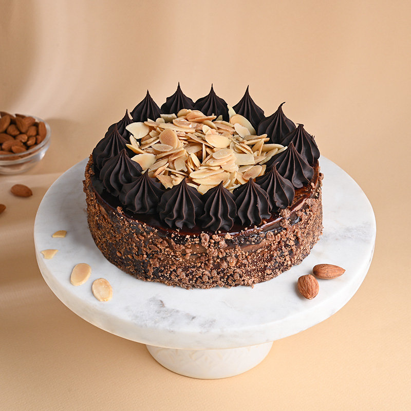 Choco Almonds Adorned Cake
