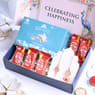 Peach Bloom Bhai Bhabhi Rakhi with Chocolates