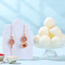 Peach Floral Bhai Bhabhi Rakhi With Ragullas