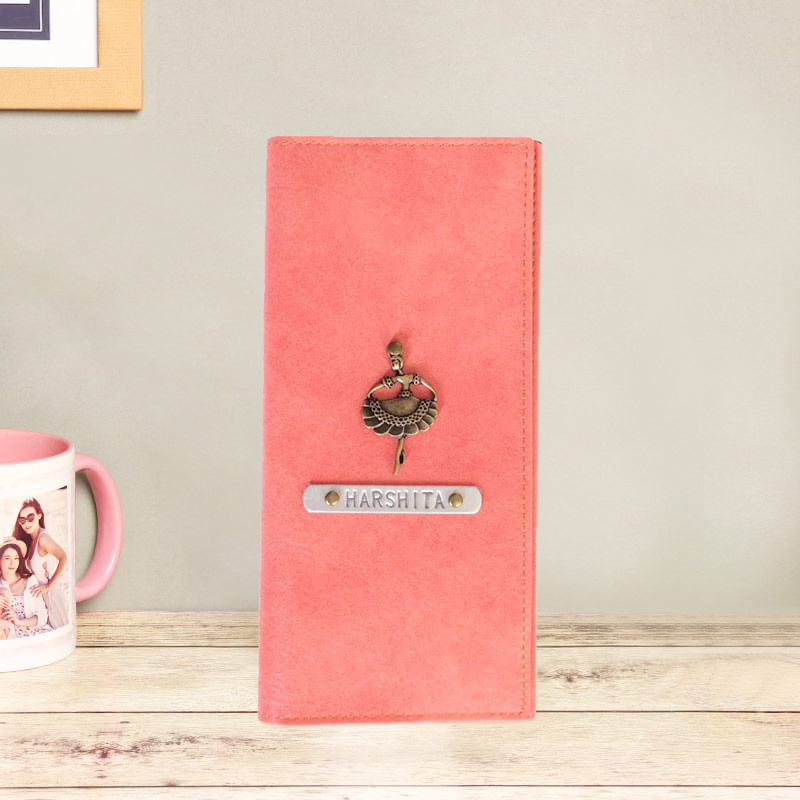 Personalised Peach Coloured Travel Folder