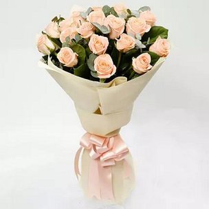 Order Peach Roses Melody Gift for Valentine