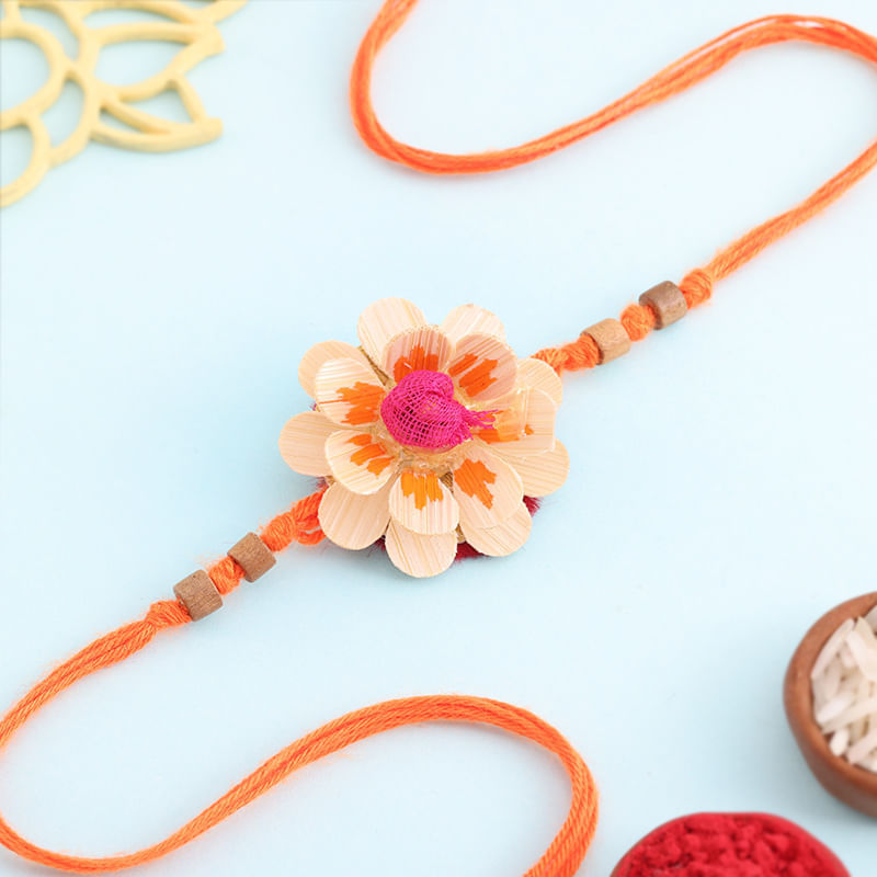Peachy Bloom Rakhi