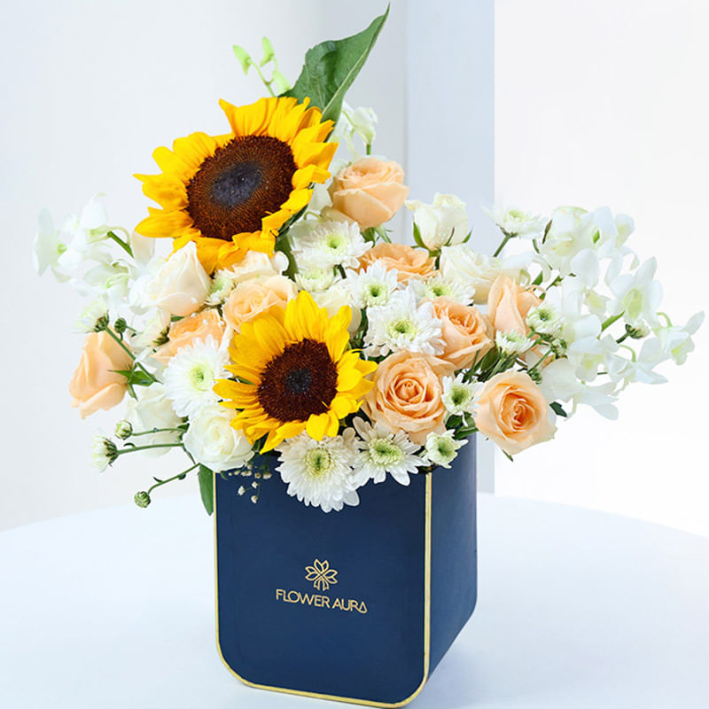 Peachy Floral Whispers In Golden Light