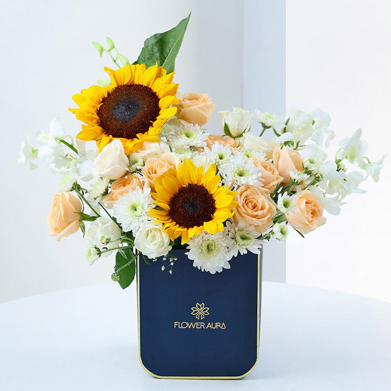 Peachy Floral Whispers In Golden Light