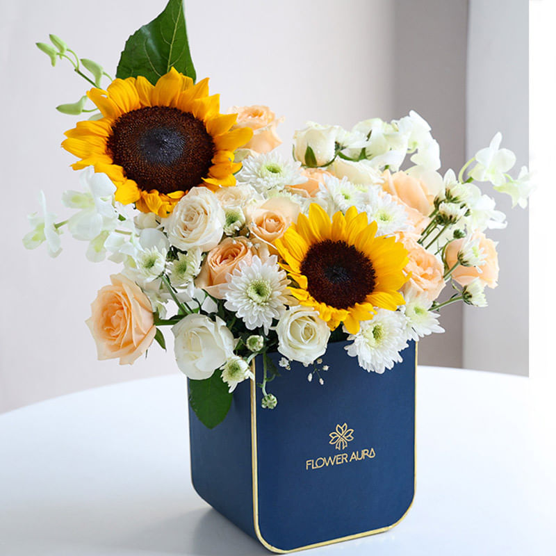 Peachy Floral Whispers In Golden Light