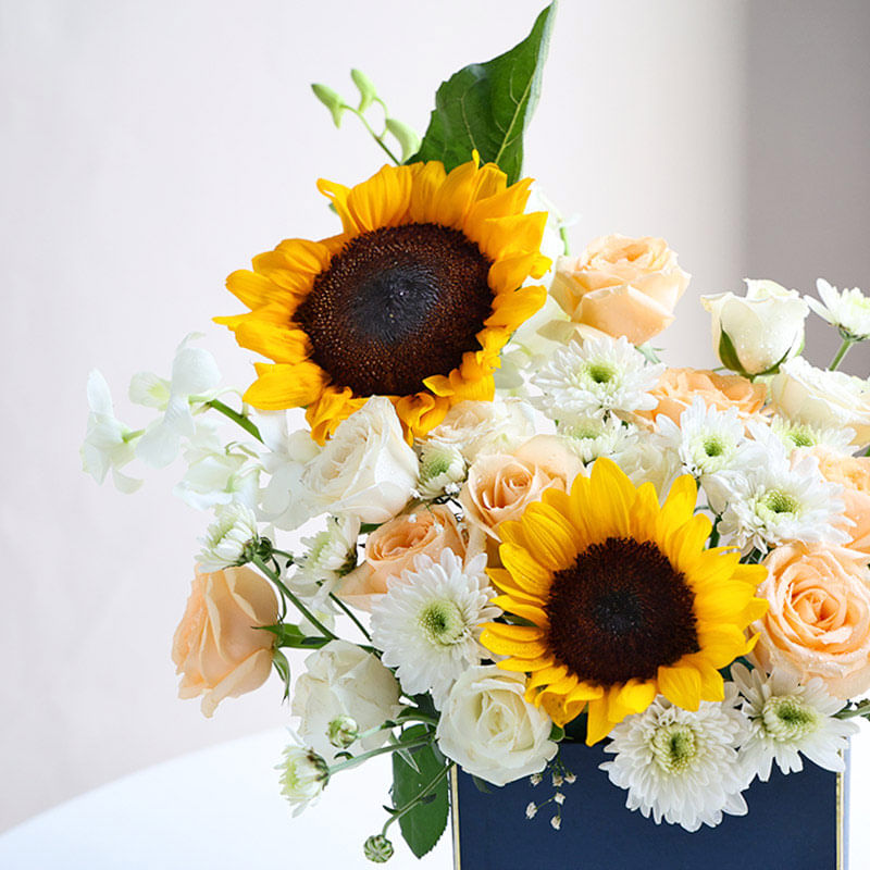 Peachy Floral Whispers In Golden Light