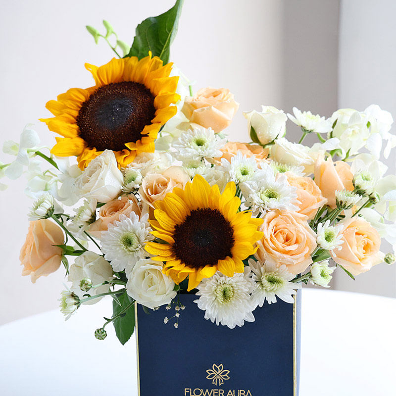 Peachy Floral Whispers In Golden Light