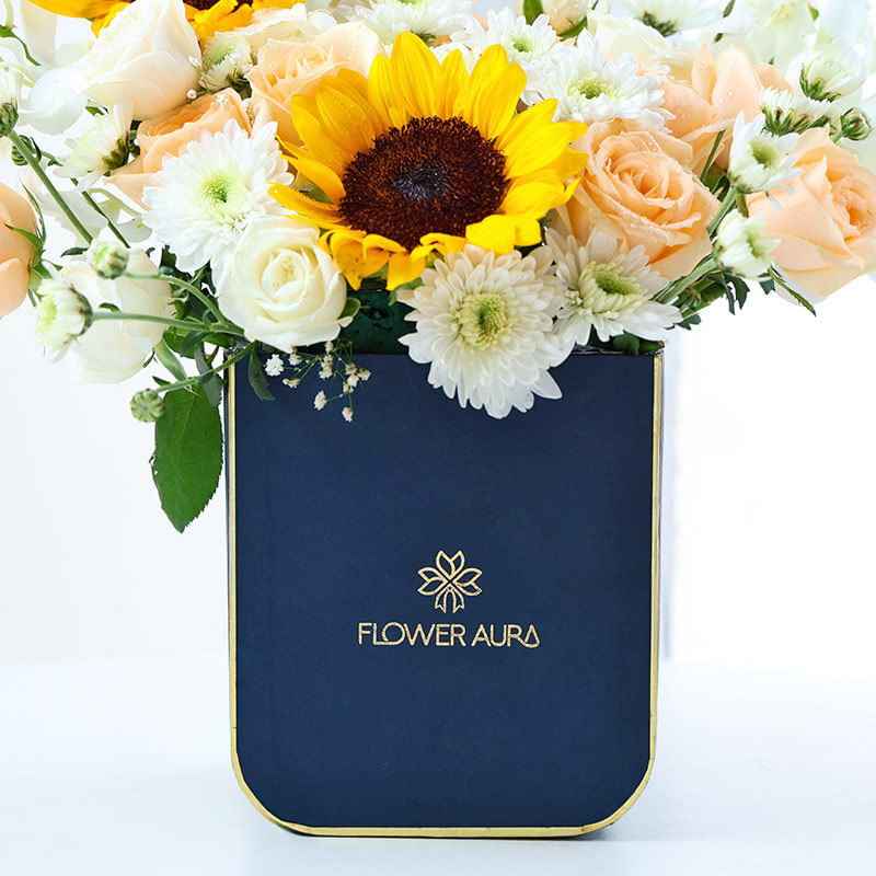 Peachy Floral Whispers In Golden Light